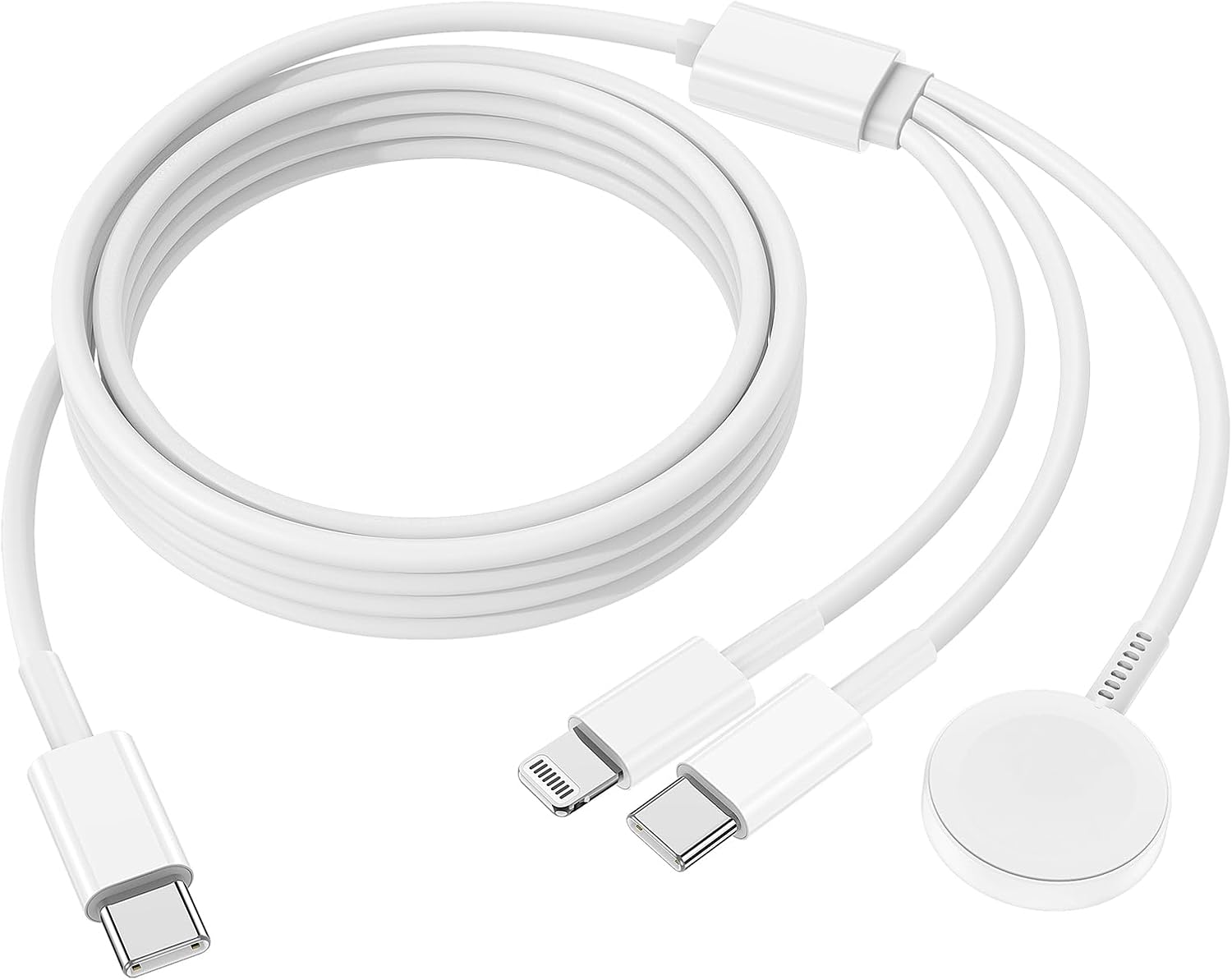 Apple Watch Charger,Apple iWatch Magnetic Fast Charger to USB C Cable,3 in 1 Multi Charging Cable 6 FT Compatible with Watch Series Ultra2/SE/10/9/8/7/6/5/4/3/2/1,iPhone 16/15/14/13/12/11,ipad