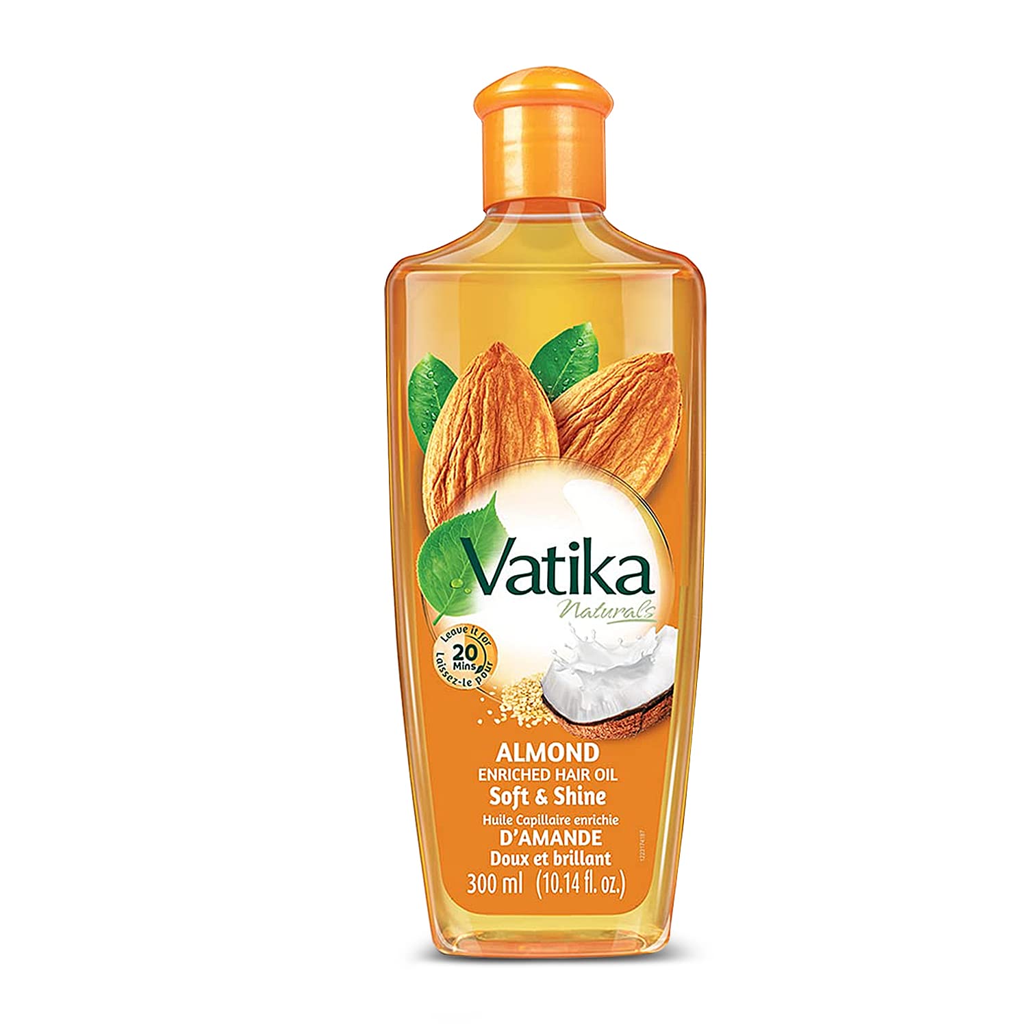 Dabur Hair Oil, Natural Moisturizing, Strengthening Serum for Healthy Scalp, Nourishing Hair Oil for Soft, Manageable, Smooth & Silky Hair From Root to Tip (Almond, 10.14 fl Oz)