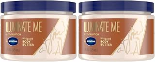 Vaseline Lotion - Illuminate Me Body Butter, Whipped Shea Butter Co-Created with Black Women for Luminous, Glowing Skin, Moisturizing Lotion for Extremely Dry Skin, Scented, 11 Oz Ea (Pack of 2)