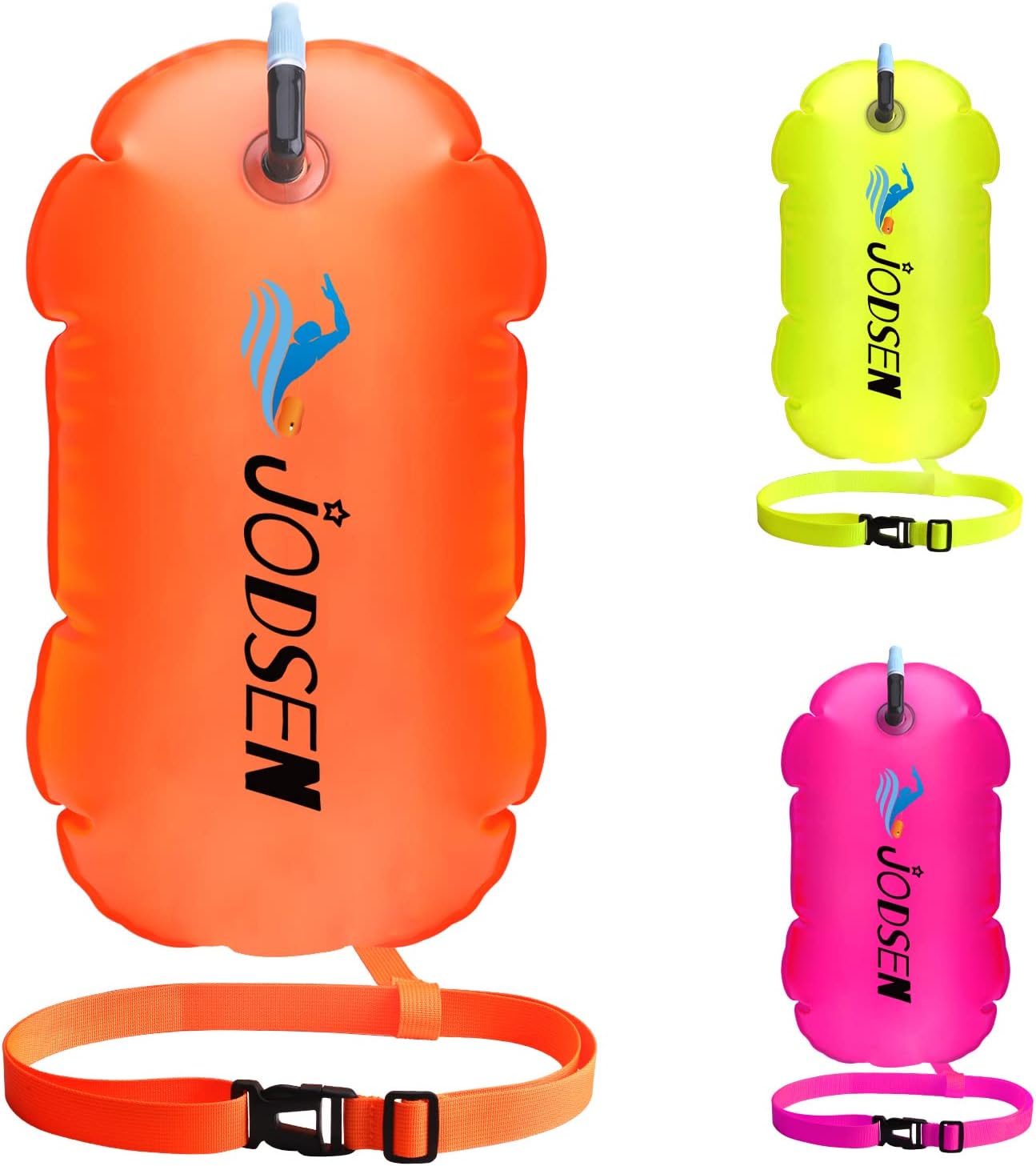 Jodsen Swim Buoy,Outdoor Swim Float,Inflatable Swim Buoy,Tow Air Float Suit,for Open Water Swimming Sports Snorkeling Triathletes Racing Training Accessories, Swim Bubble Highly Visible