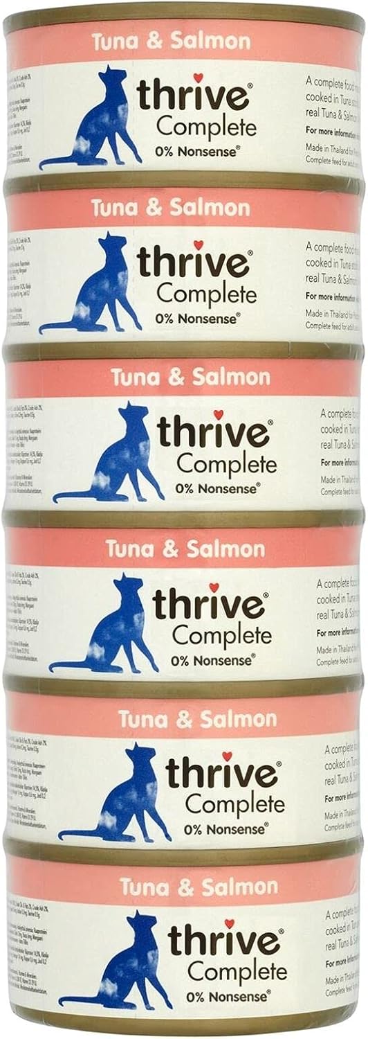 Thrive Cat Food Complete Tuna with Salmon, Pack of 6, 75 g (Pack of 6)