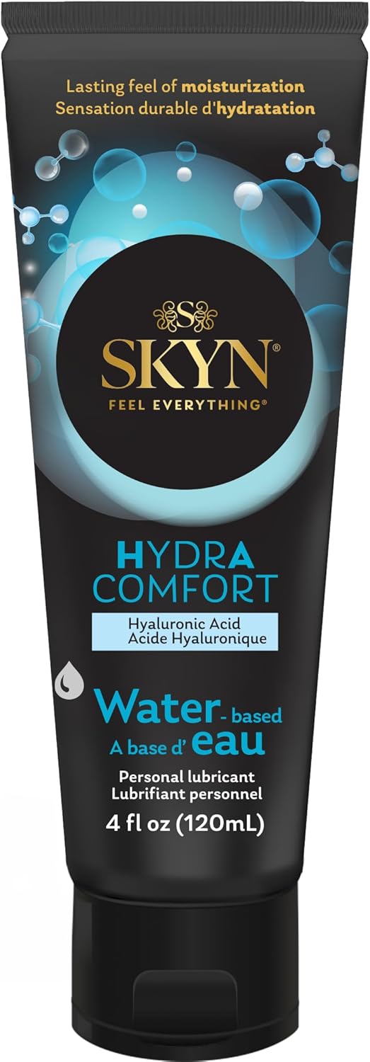 SKYN HydrAcomfort Water Based Lube - Personal Lubricant - pH Balanced for Women, Safe with Latex and Latex-Free Condoms and Personal Devices
