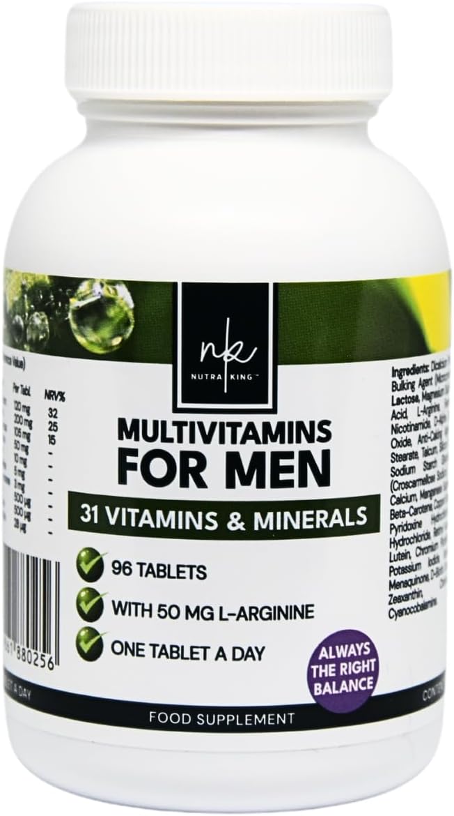 NutraKing Multivitamin Tablets for Men (31 Multi Vitamins & Minerals) - Essential Multi Vitamins for Men, All in One Nutrition Complex (B0DFWV5R16)