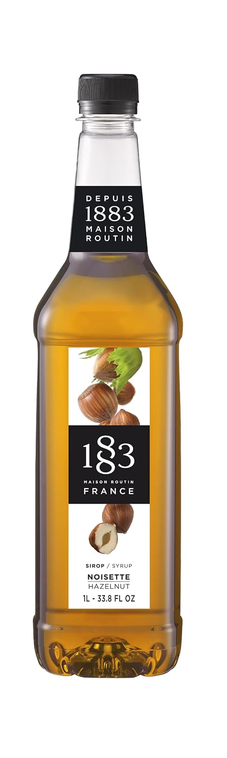 1883 Maison Routin Premium Hazelnut Syrup, 1 Litre PET Bottle