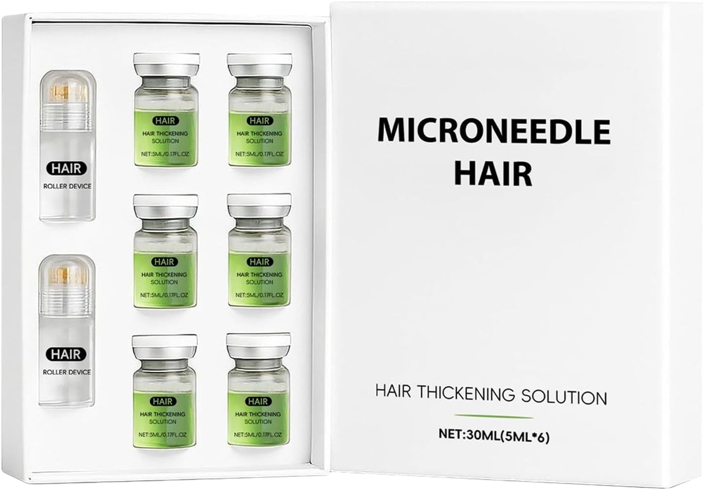 Hair Regrowth System - Microneedle Infusions Hair Regrowth Solution For Men Women, HairRegrowth Treatments Serums With Ginseng, Eclipta Prostrata, Peppermint Oil And Ginger Root, Thicker-Looking Hairs