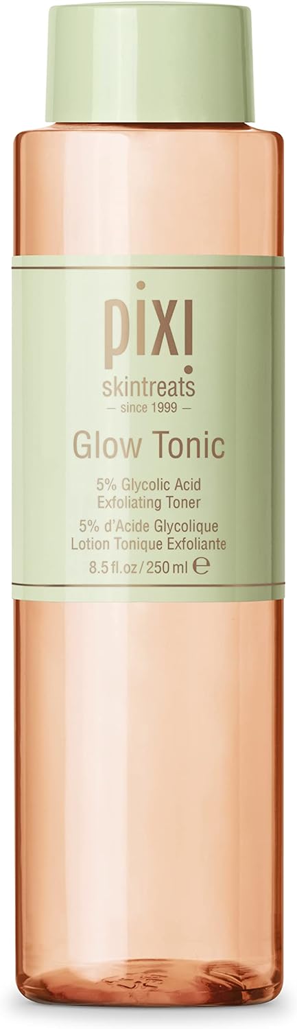 Pixi Glow Tonic Balancing Face Toner Glycolic Acid for Radiant Skin and Daily Brightening (8.5 fl oz / 250 ml)