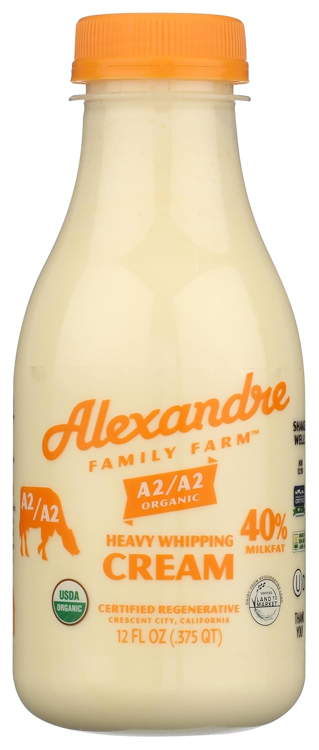 Organic A2 Whipping Cream, 12 Fl Oz