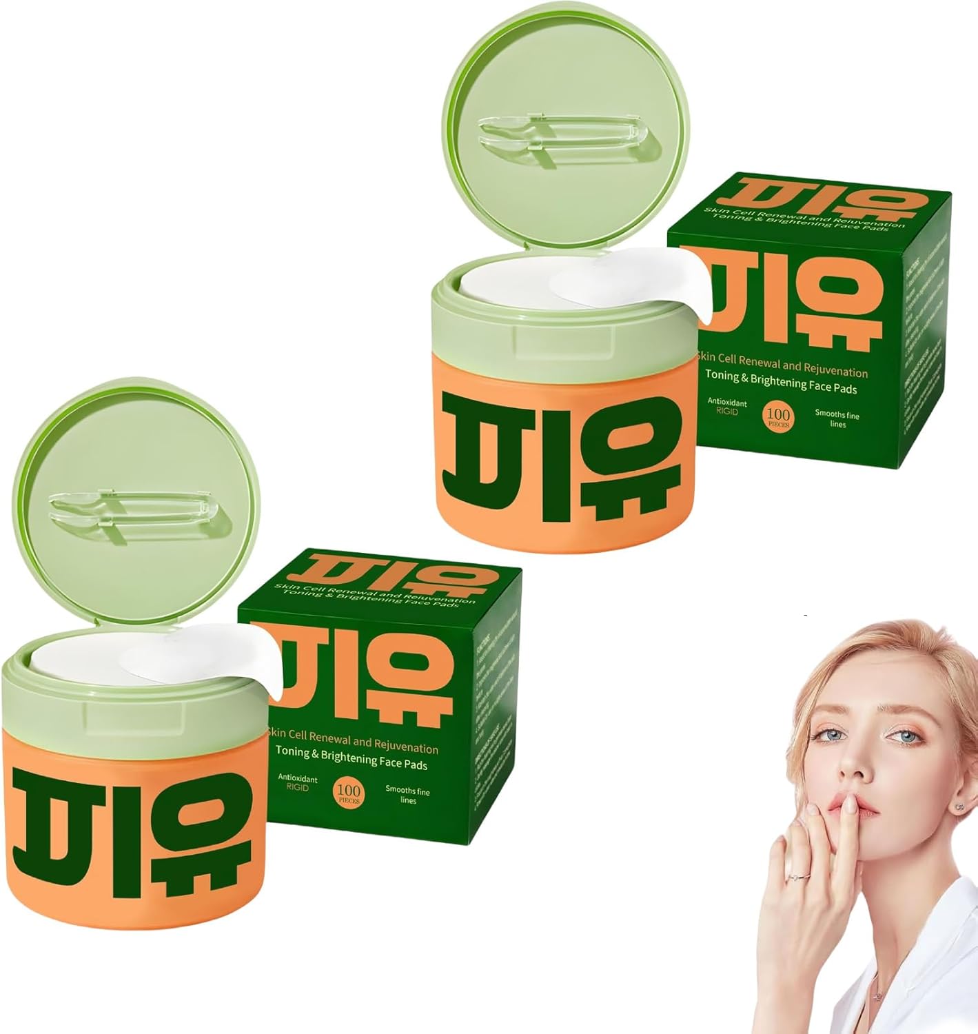 Korean Skincare, Korean Toner Pads, Toner Pads Koreans Skincare, Anti-Aging & Brightening Toners Pad: Hydrating Cottonpad With Snail Mucin, Centella, Reduce Wrinkles, Boost Firmness 2Pc