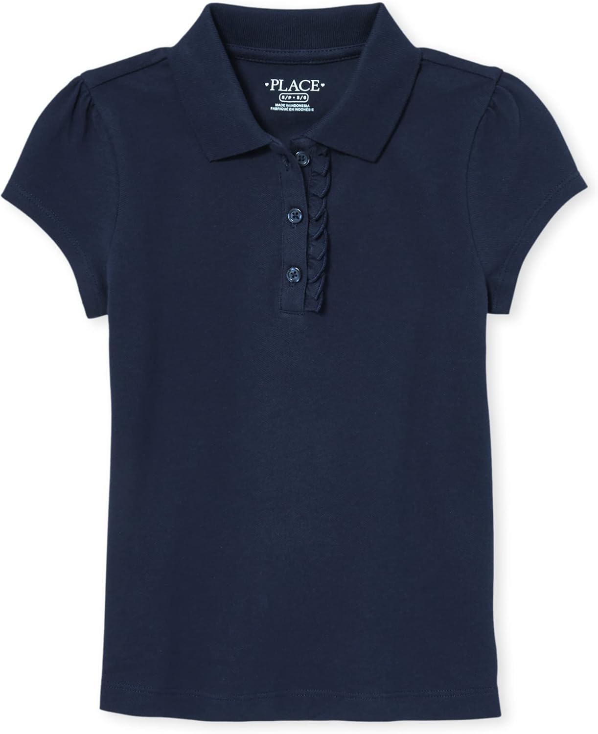 The Children's Place Girls' Short Sleeve Ruffle Pique Polo