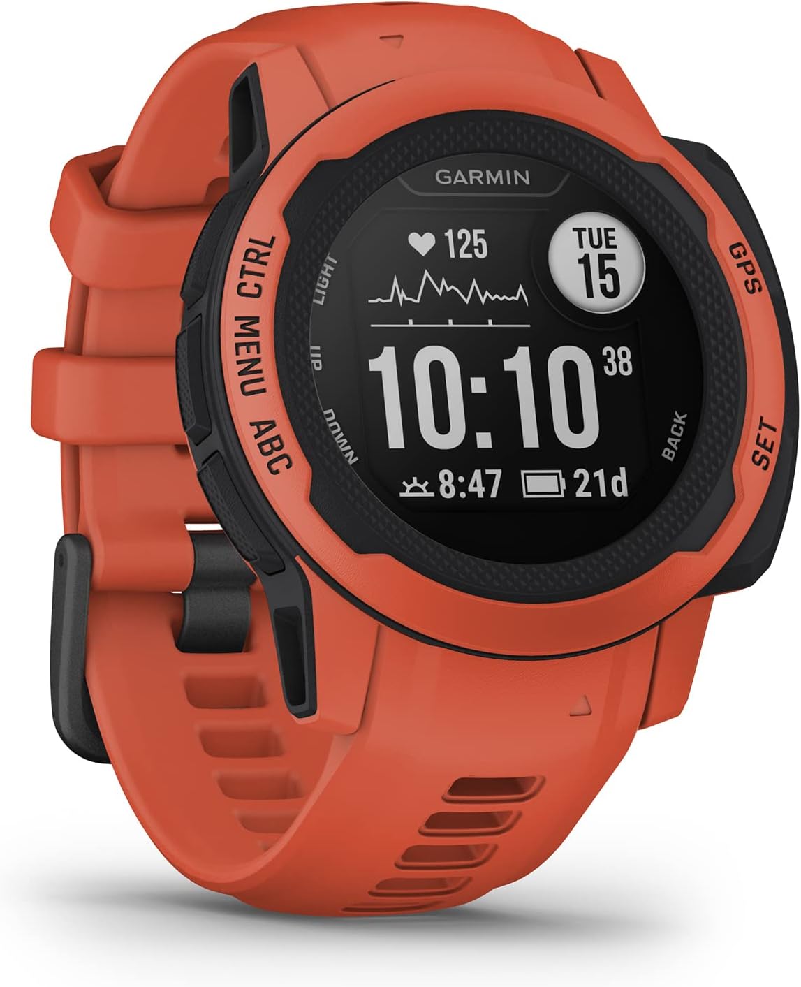Garmin Instinct 2S Rugged GPS Smartwatch, Poppy
