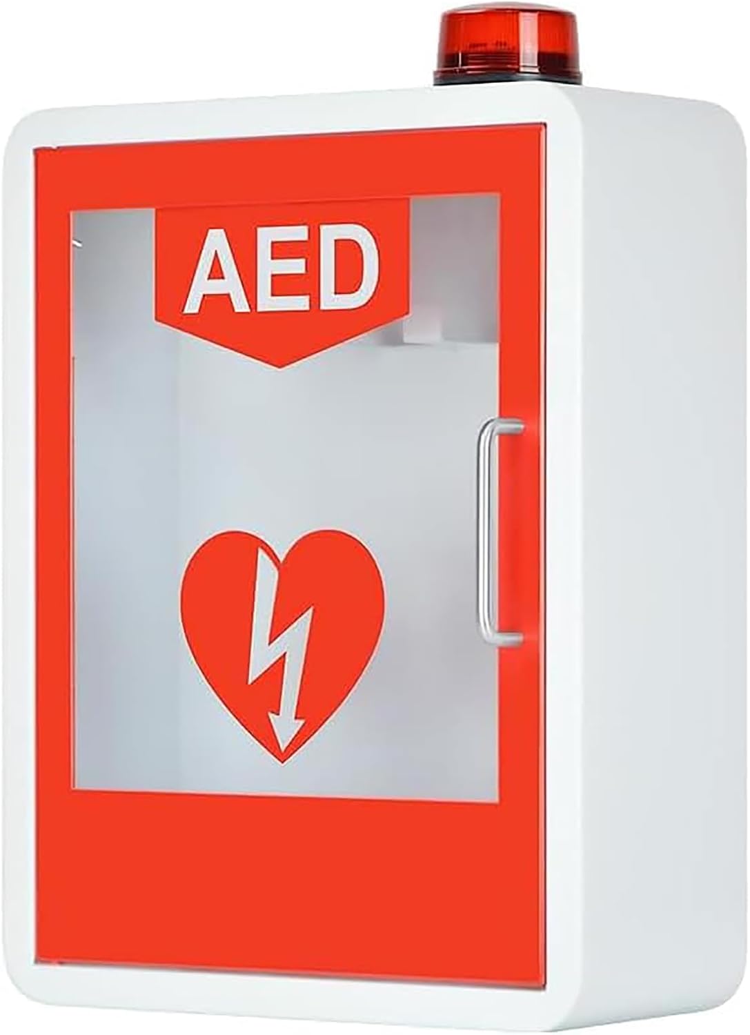 AED Defibrillator Storage Cabinet, Alarmed AED Cabinet, First Aid Kit Cardiac Defibrillator Storage Cabinet, 4Mm High Strength ABS Main Material, for Office, Nursing Home, Bus