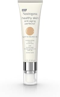 Neutrogena Retinol Treatment and Tinted Facial Moisturizer, Healthy Skin Anti-Aging Perfector with Broad Spectrum SPF 20 Sunscreen with Titanium Dioxide, 30 Light to Neutral, 1 fl. oz