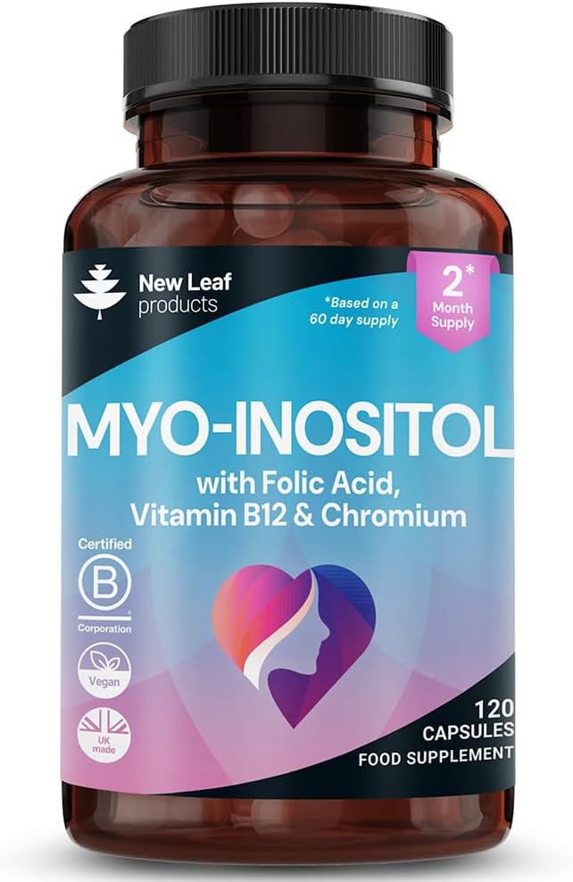 New Leaf Myo-Inositol Capsules with Folic Acid, B12 & Chromium