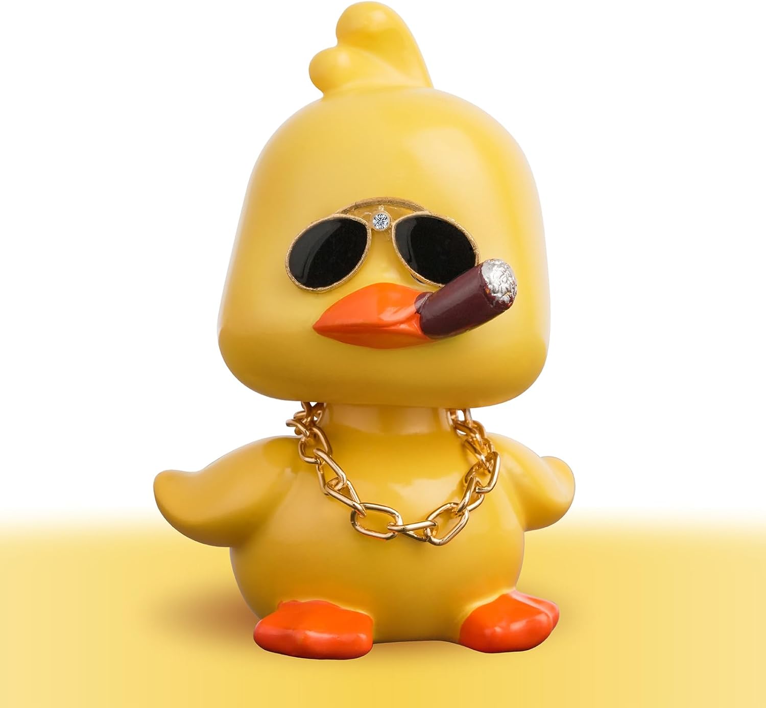KIAYOO Car Bobble Head Duck, Funny Dashboard Accessories Interior Shaking Heads Nodding Doll, Home Office Ornaments Decor, Fun Gifts for Him Her Men Women Friends Boyfriend Birthday New Year Christmas