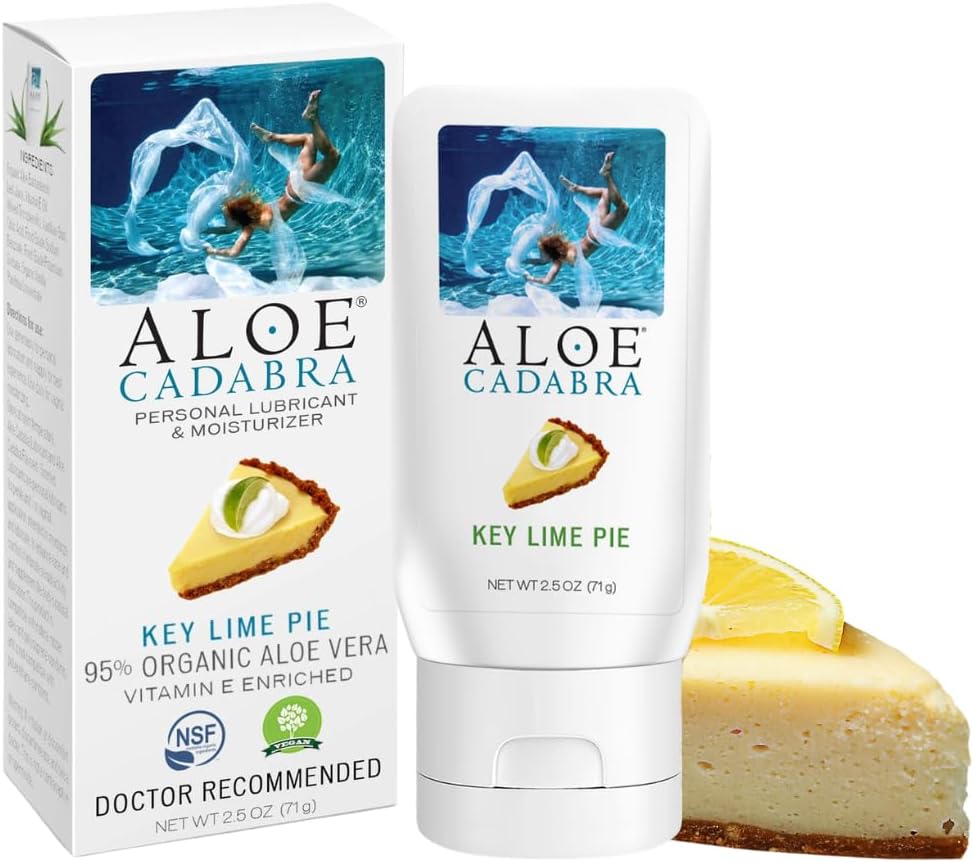Aloe Cadabra Flavored Organic Natural Water Based Lube, Edible & Vegan