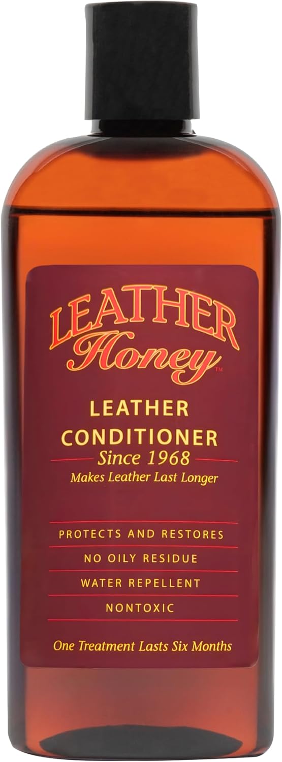 Leather Honey Leather Conditioner, Best Leather Conditioner Since 1968. for Use on Leather Apparel, Furniture, Auto Interiors, Shoes, Bags and Accessories. Non-Toxic!