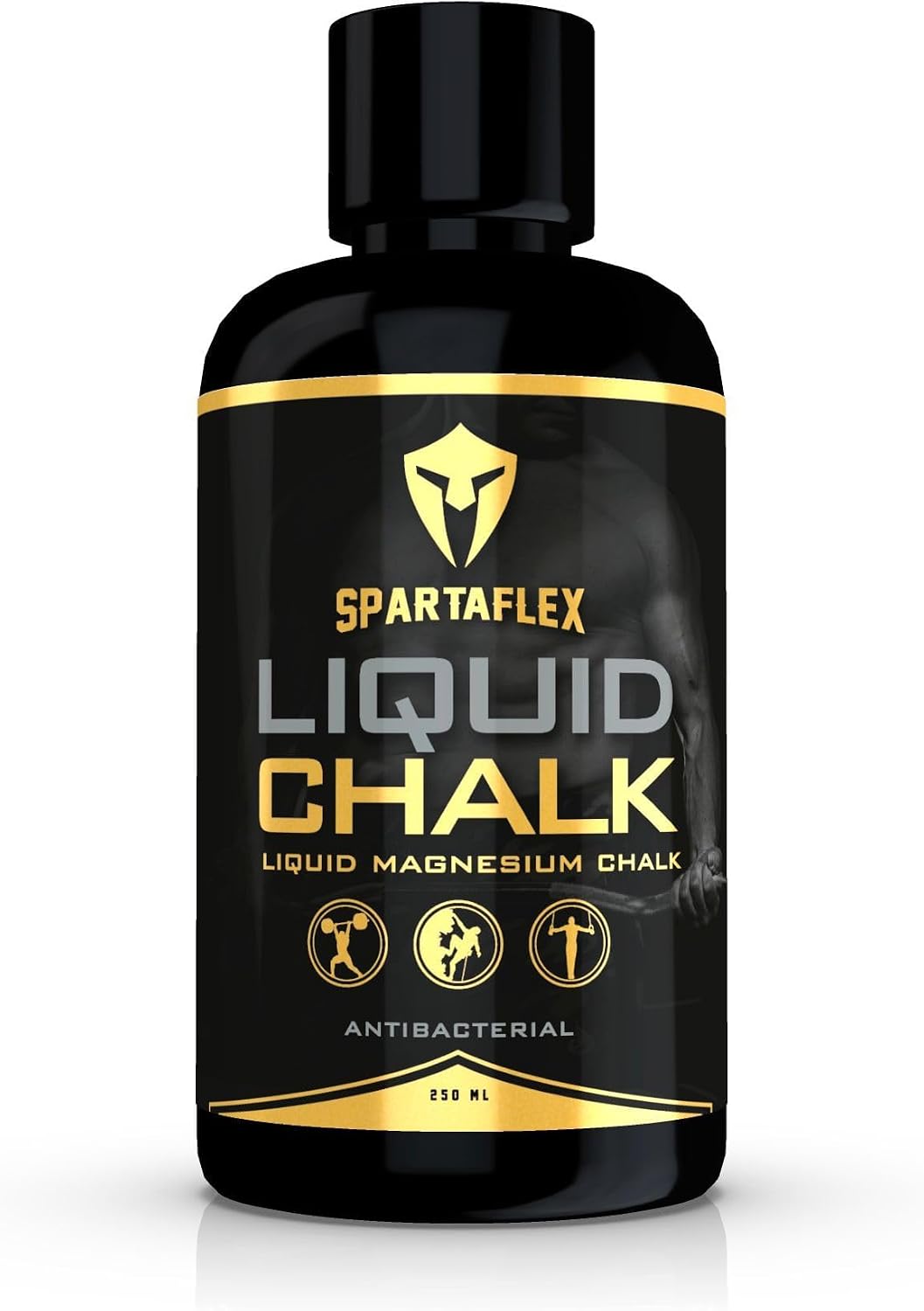 SpartaFlex 250ml Liquid Chalk - Quick Drying Gym Formula for Weightlifting and Training - Superior Grip for Climbing Gymnastics Powerlifting