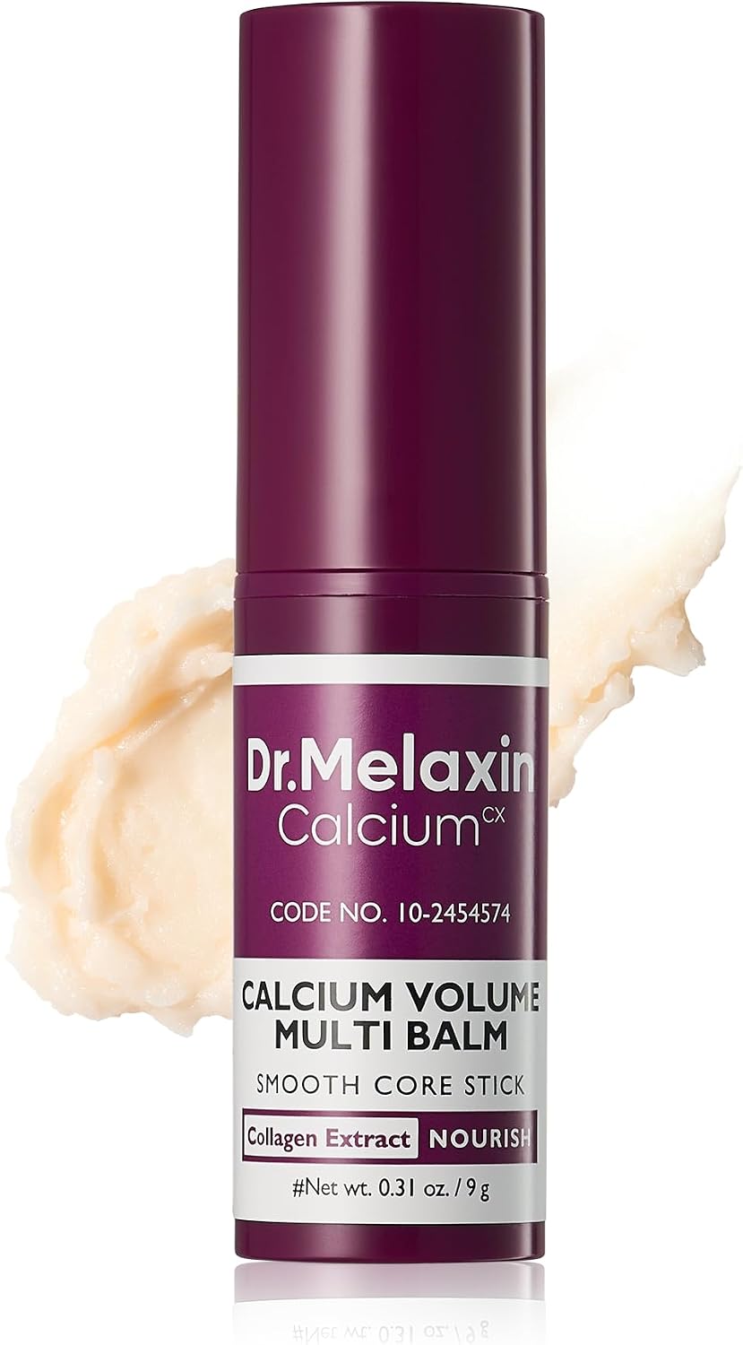 Dr.Melaxin Cemenrete Calcium Multi Balm Stick – Under Eye & Face Wrinkle Care, Firming & Hydrating Balm with Collagen, Smooth Makeup Prep & Instant Glow – Korean Skincare (9g)