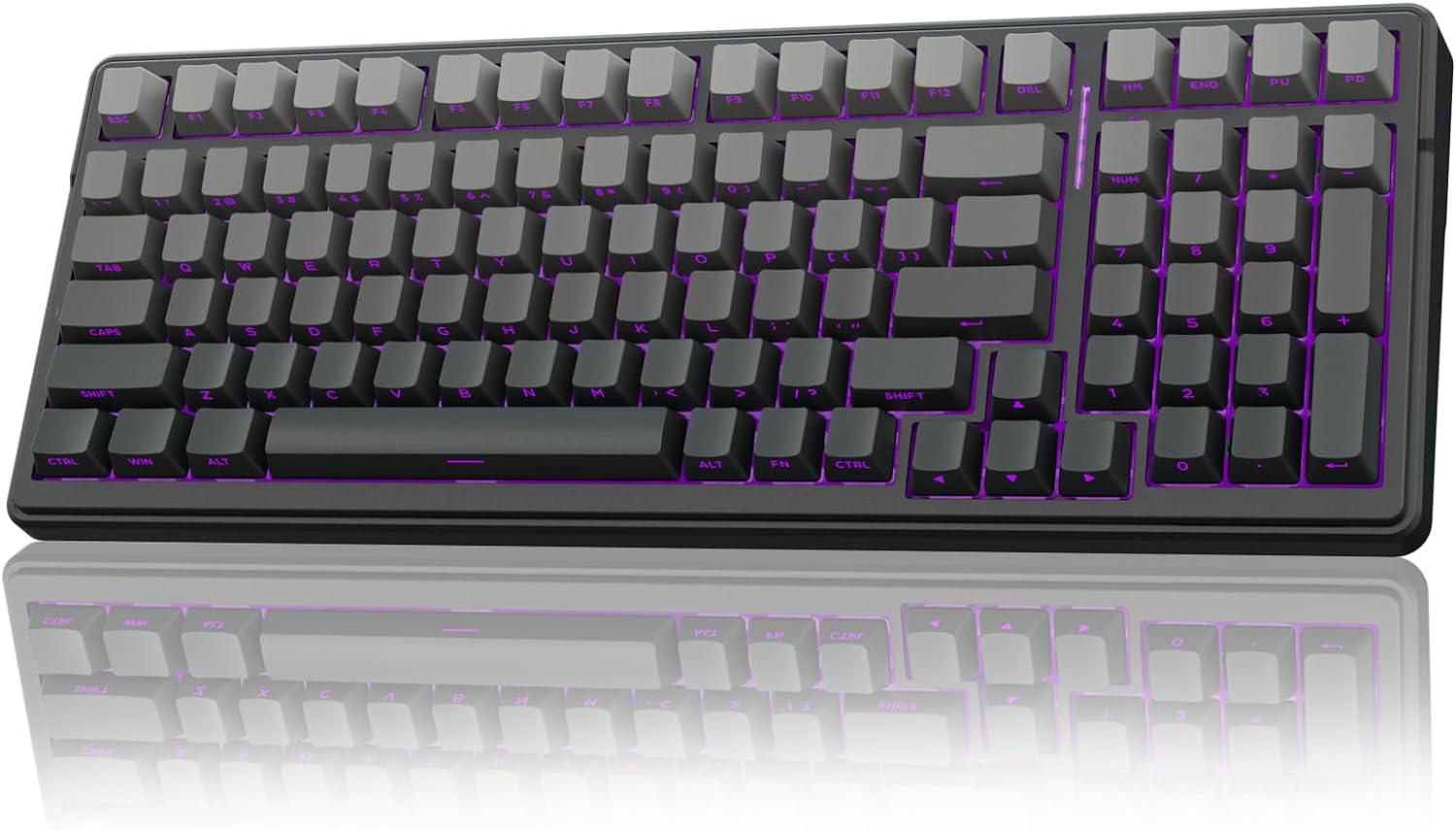 AULA F99 Mechanical Gaming Keyboard,BT5.0/2.4GHz/USB-C Hot Swappable Custom Keyboards with Five-Layer Padding,Side Print,Pre-lubed Switches,8000mAh,RGB Wireless Keyboard for PC/Tablet,Black