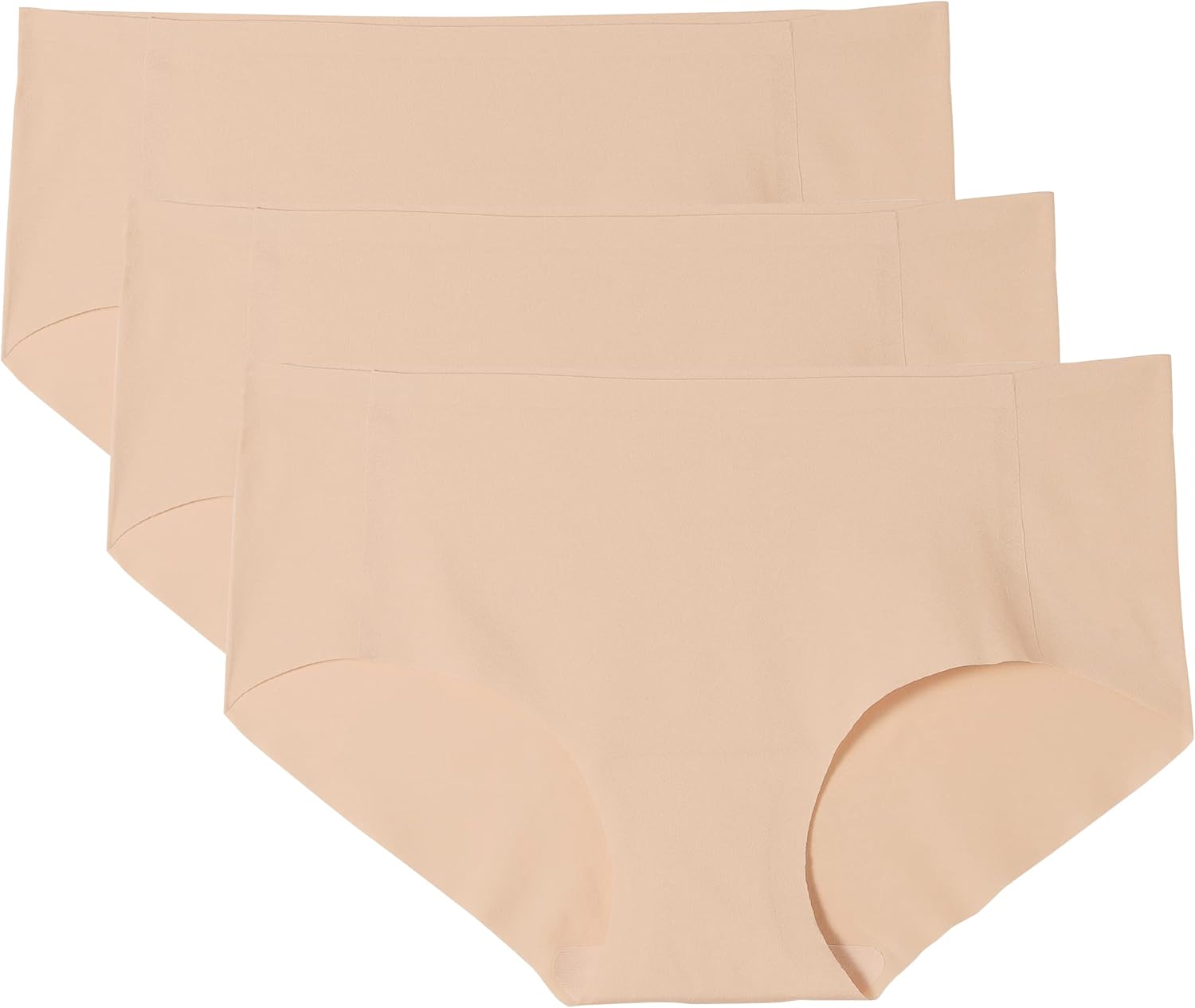 WANDER Womens Seamless Underwear 3 Pack Invisible Silky Breathable Briefs Stretch Hipster Panties Ladies Bikini Knicker