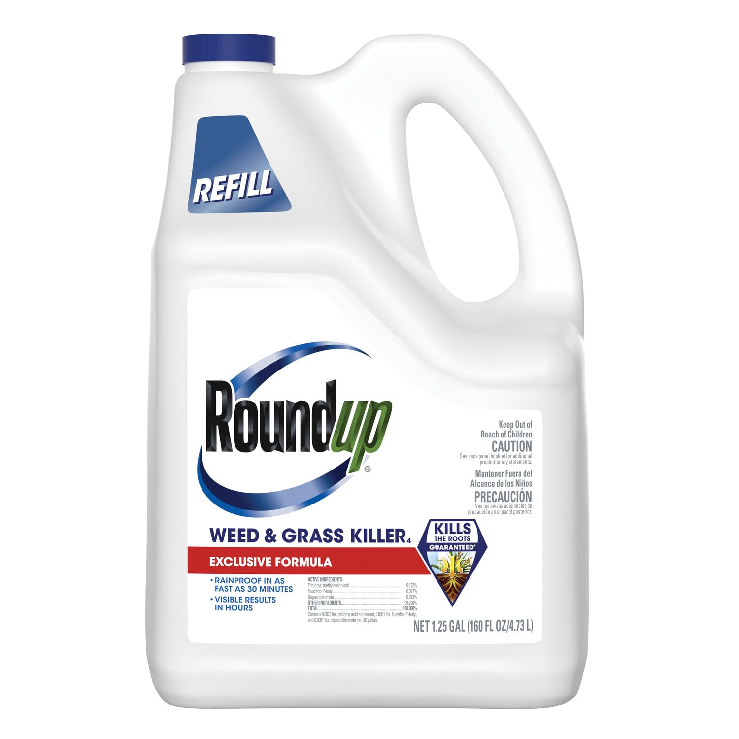 Roundup Weed & Grass Killer4 Refill, 1.25 gal.