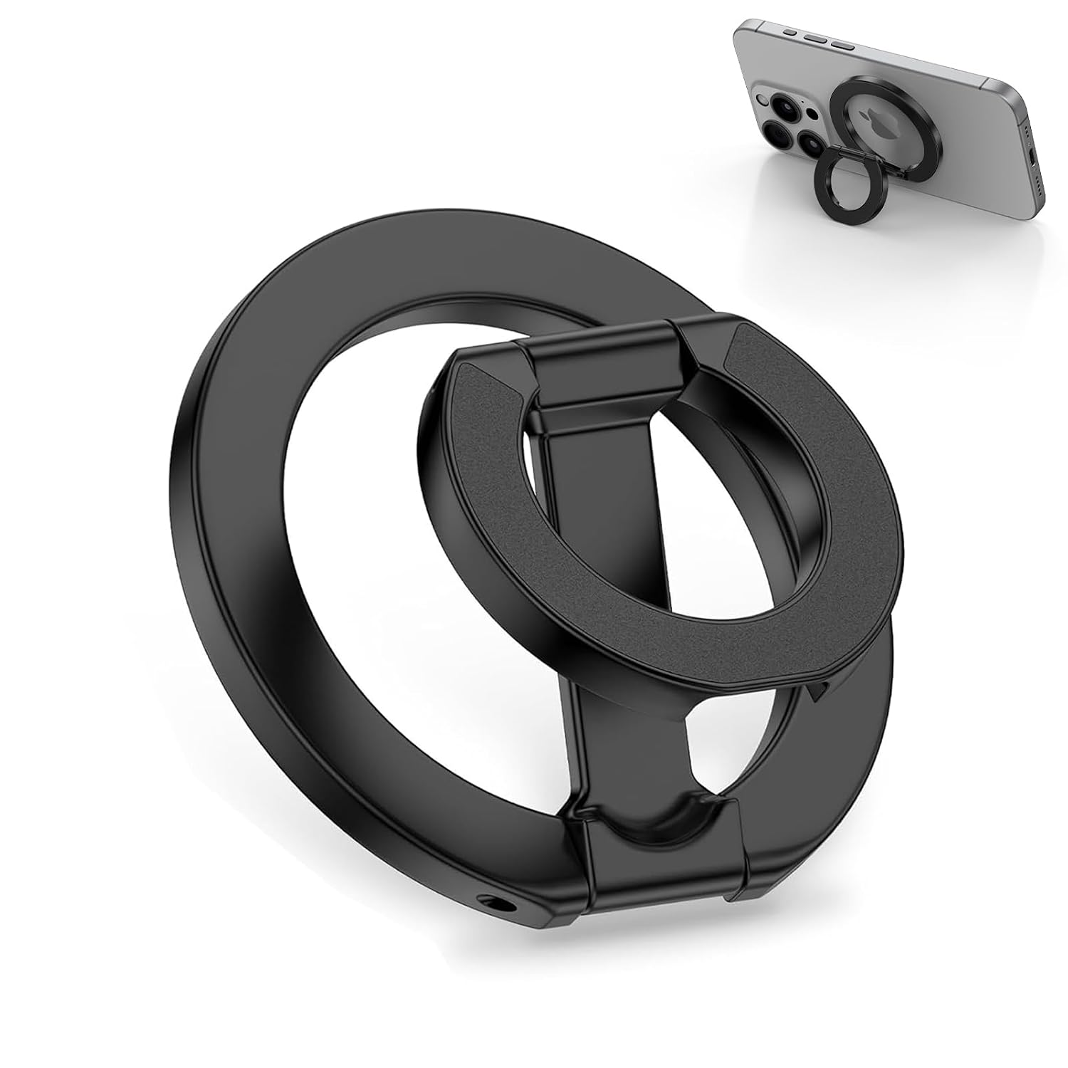 Magnetic Phone Ring Holder for MagSafe Ring Stand Finger Grip Kickstand With Two-Sided Magnetic for iPhone 16 Pro Max Plus 16e 15 14 13 12, Mag-Safe Phone Case for Samsung S25 Ultra S24 FE S23 S22 S21