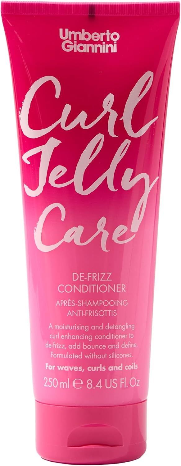 Umberto Giannini Curl Jelly Care, Vegan & Cruelty Free De-Frizz Conditioner for Curly or Wavy Hair, 250 ml