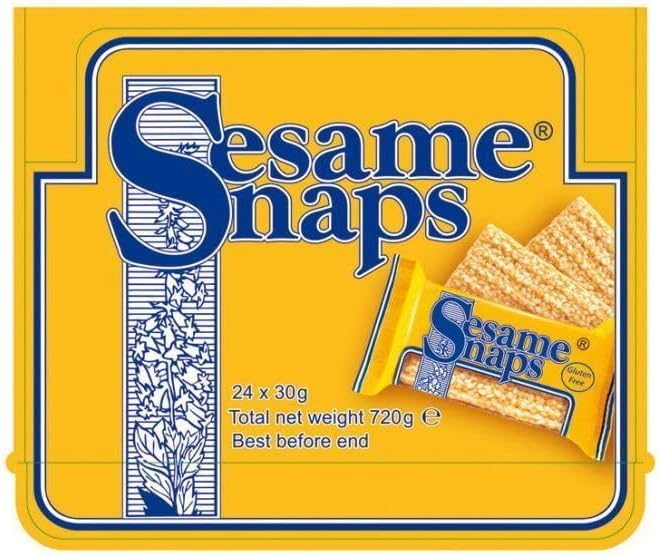 Classic Nutty Crunch with Sesame Seeds - 24 x 30g | Nutritious Snack | Gluten-Free & Vegan | Deliciously Sweet and Crunchy | On-The-Go Snack
