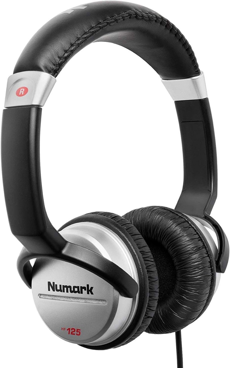 Numark HF125 Closed-Back DJ Headphones | 40mm Drivers, Comfortable Ear Pads, 3m Cable, Closed-Back Design, for Monitoring, Mixing and Audio Playback