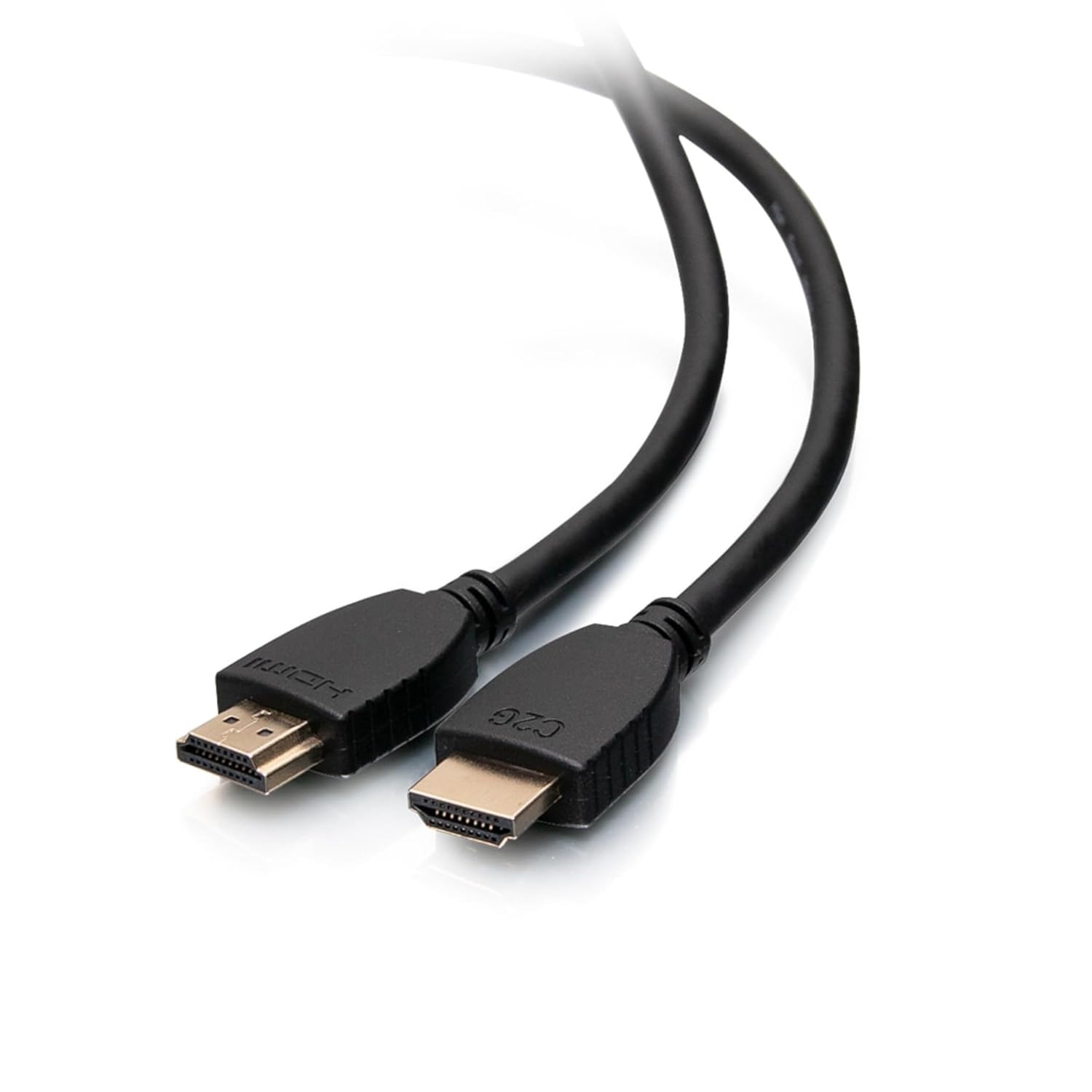 C2G 82005 2M High Speed HDMI Cable with Ethernet - 4K Ultra HD HDMI Lead Compatible with UHD 2160P HD Video, 1080P, 3D, Ethernet, Smart TV and Games Consoles. Xbox/PS4, Black