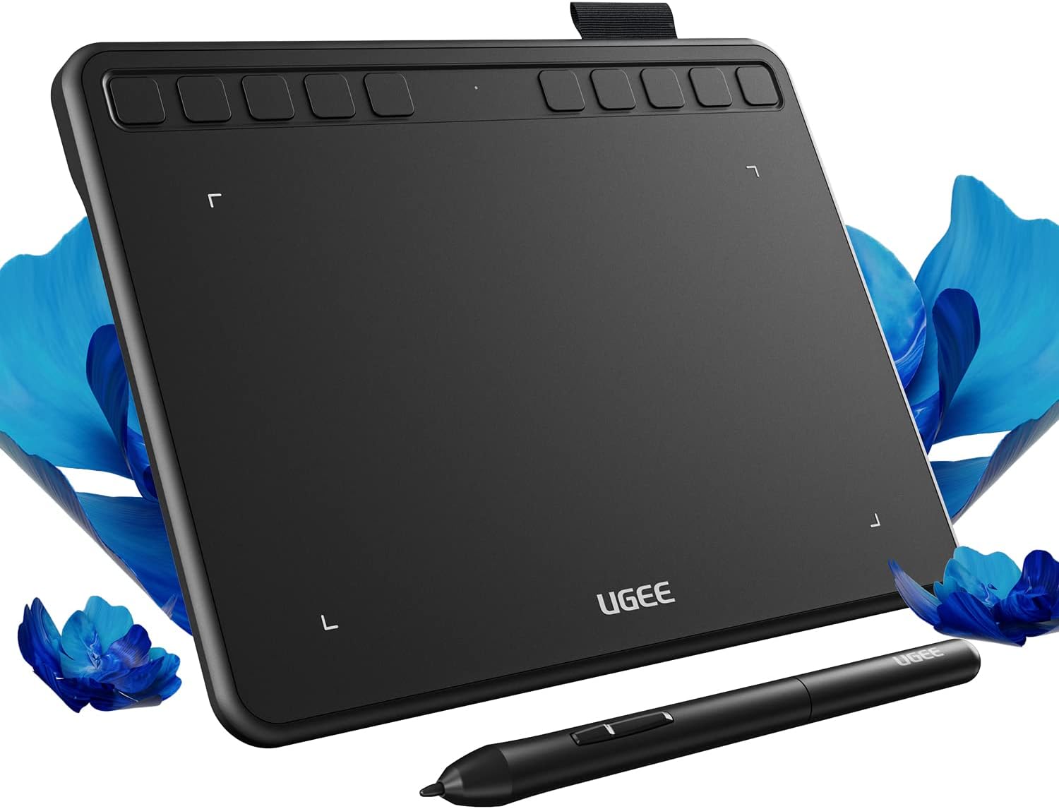 Drawing Tablet, Portable Graphics Tablet with Battery-Free Stylus and 10 Shortcut Keys, 8192 Pressure Sensitivity Digital Graphics Drawing Pad for Windows/Mac/Linux/Android/Chrome OS/OSU