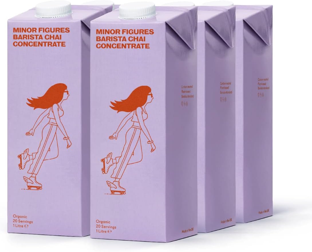 Minor Figures Organic Chai Tea Concentrate - Premium Quality Ingredients - Make Great Chai Masala in Seconds (6 x 1 Litre)