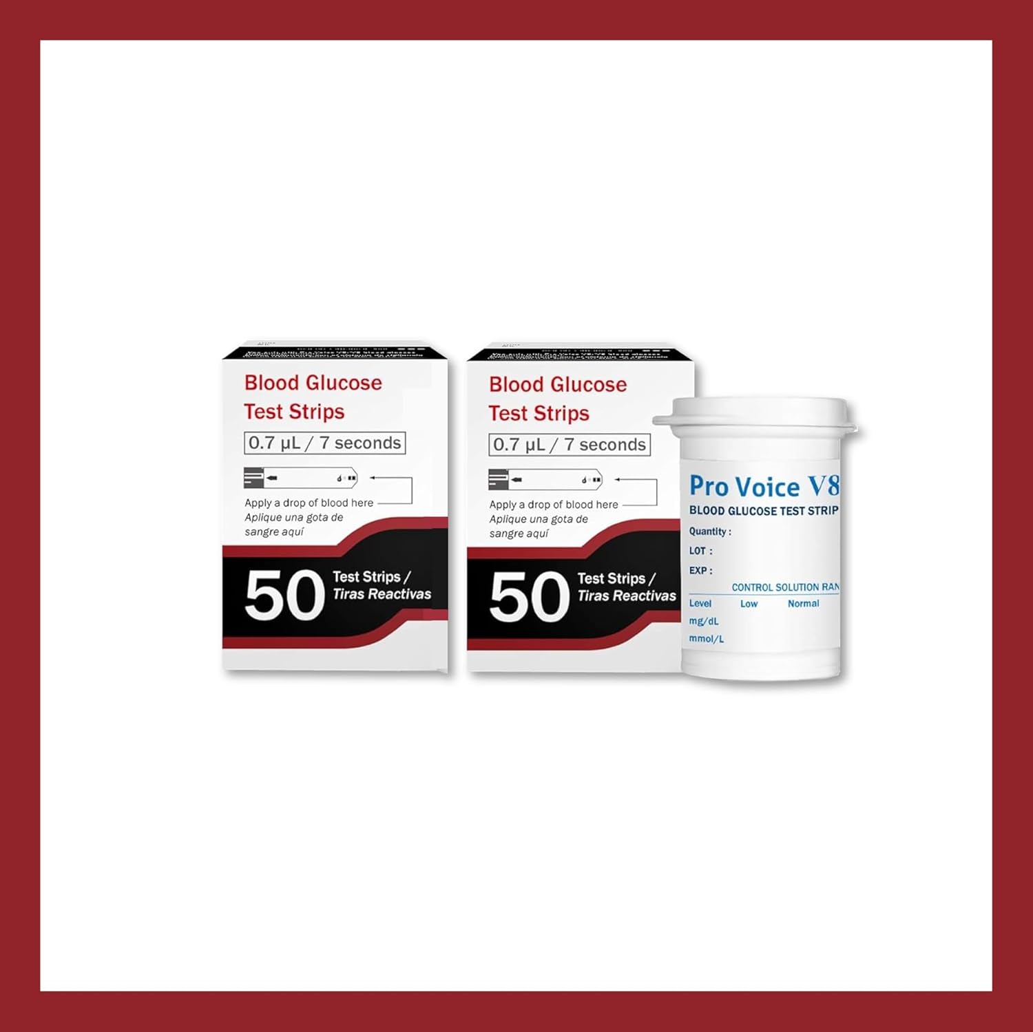 FORA Pro Voice V8/V9 Blood Glucose Test Strips – 50 Count | Fast & Accurate Diabetes Testing (2)