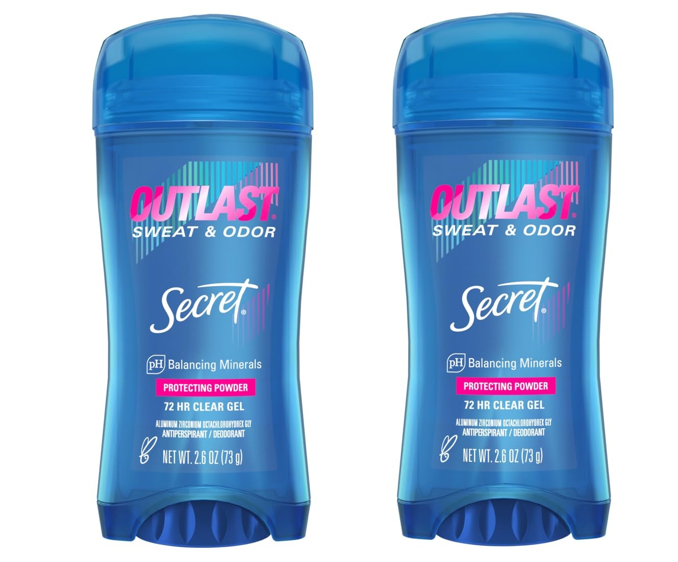 Secret Anti-Perspirant Clear Gel, Fights, 2.6 Ounce (Pack of 2)