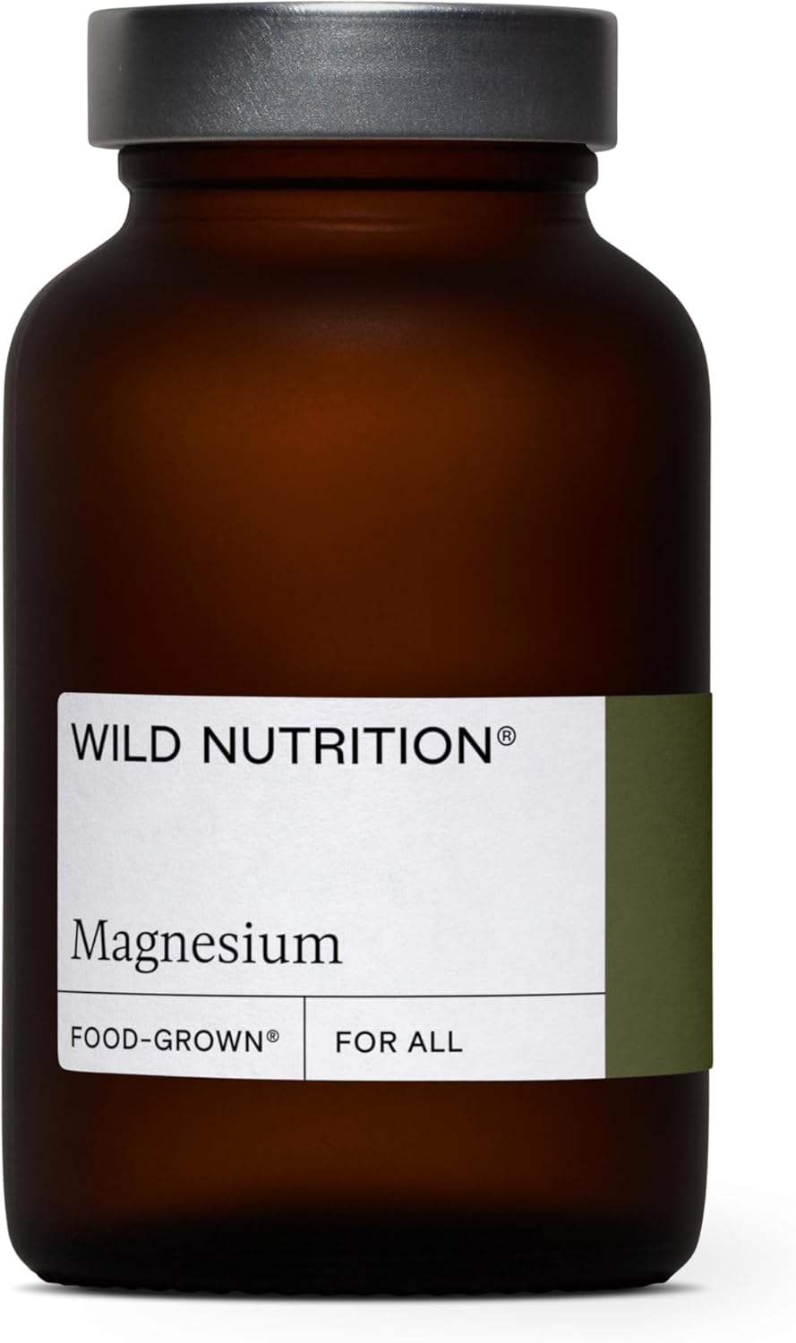 WILD NUTRITION Food-Grown® Magnesium Supplements | Naturally Sourced Pure Magnesium for Sleep, to Support Muscle Recovery and Healthy Bones | 60 Capsules