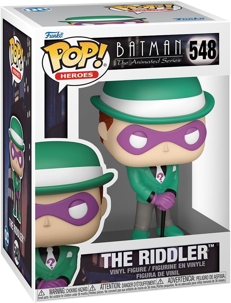 Funko Pop! Animation: BTAS - The Riddler - Animated Batman - Vinyl Collectible Figure - Gift Idea - Official Merchandise - Toy for Children and Adults - TV Fans - Model Figure for Collectors