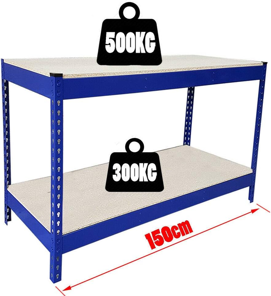 500kg Heavy Duty Metal Work Bench Garage Workshop Table Workbench Station