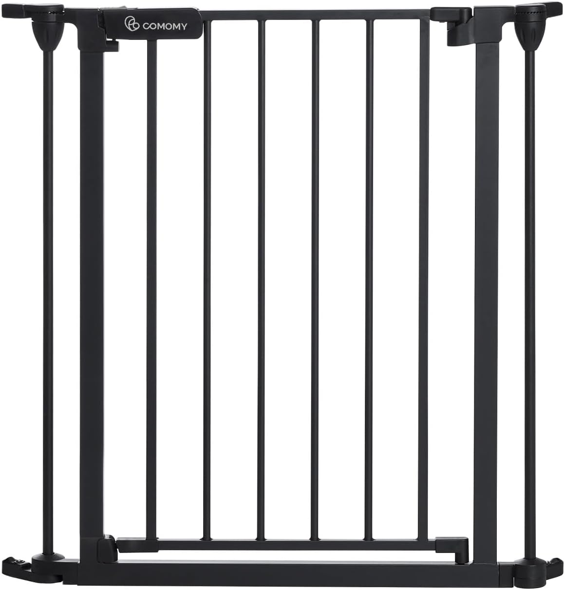 COMOMY Replacement Door Panel for 80/150/198 Inch Wide Dog Gates | Walk-Through Metal Section, Black
