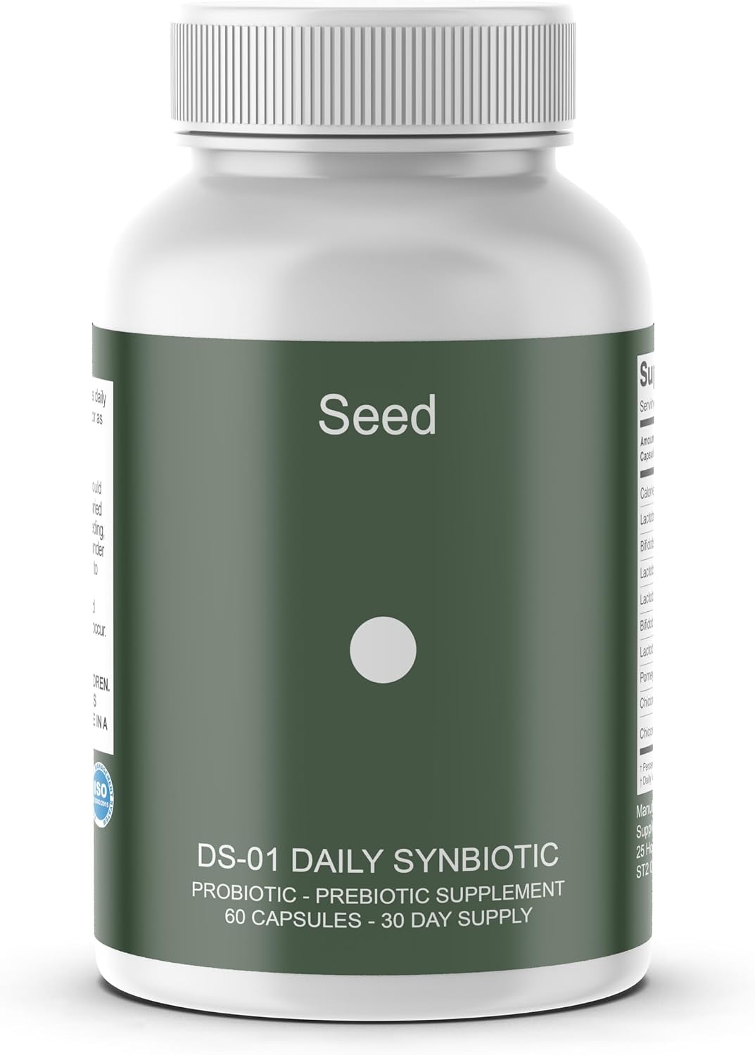 Seed® DS-01™ Daily Synbiotic – 24-Strain Probiotic + Prebiotic Supplement – 60 Billion AFU – Gut Health & Digestive Support – 60 Capsules – Vegan, Non-GMO, Clinically Studied 60 Capsules