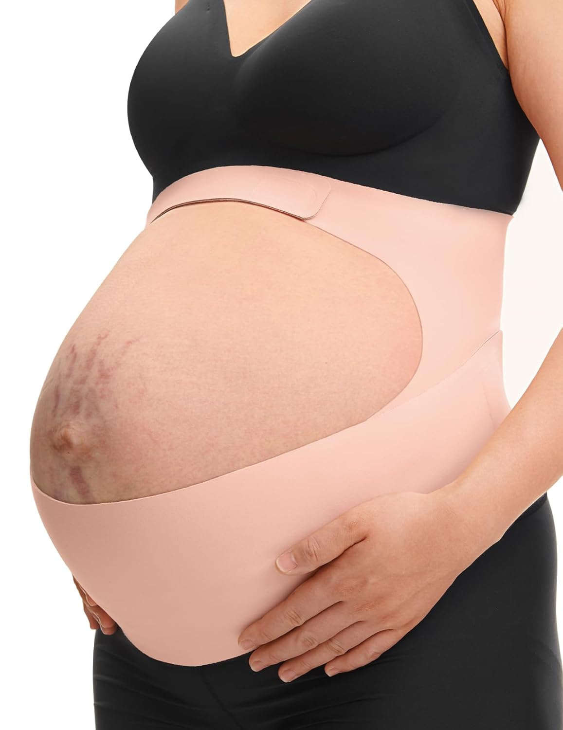 momcozy Pregnancy Belly Band, Oyster Pink, O-Shape