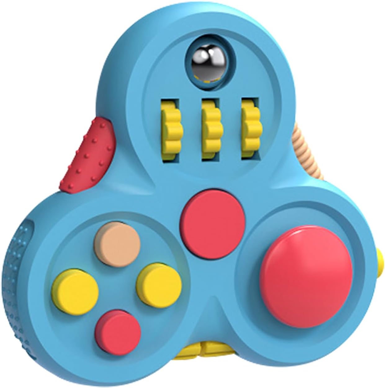 Rumyve Fidget Pad Toy - 1 Piece Hand Spinner with 11 Functions, Stress Reducer Game for Release Stress and Anxiety,Stress Relief, ADHD, ADD (Blue)