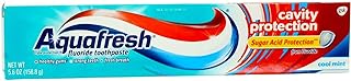 Aquafresh Cavity Protection Fluoride Toothpaste, Cool Mint, for healthy gums, strong teeth & fresh breath, 5.6 ounce (Pack of 5)