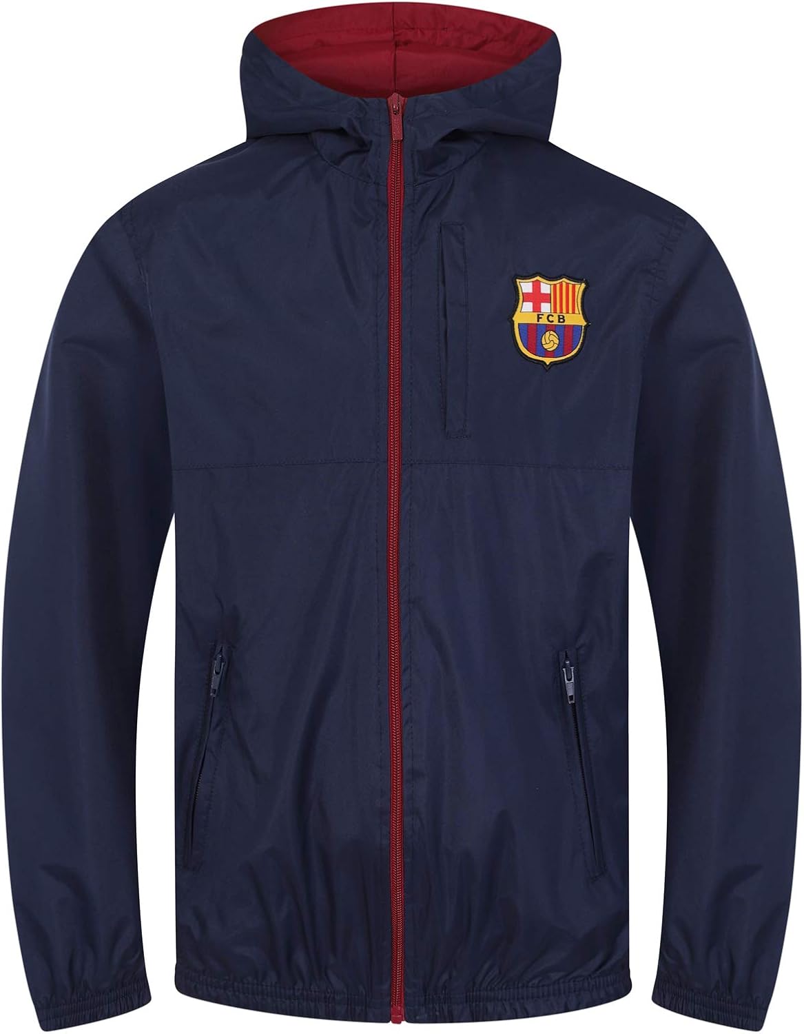 FC Barcelona Boys Jacket Shower Windbreaker Kids OFFICIAL Football Gift