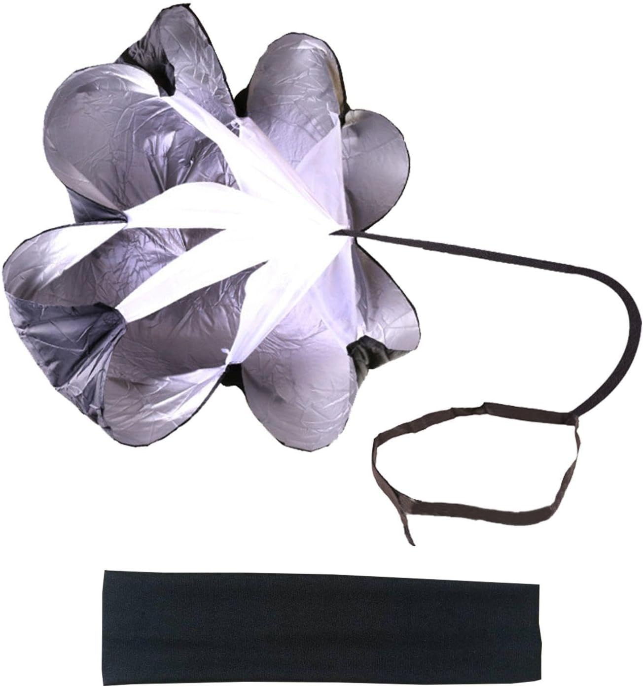 Miazulisan 1 Piece Resistance Parachute & Sports Headband, Running & Goalkeeper Training Equipment