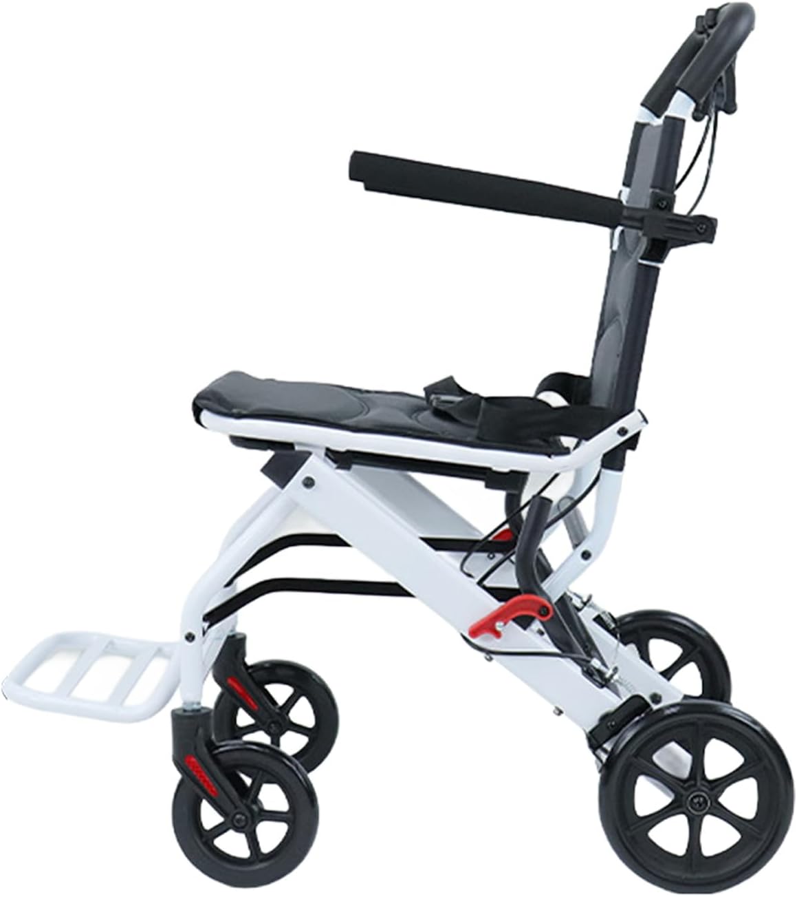 Wheelchairs for Adults, Transport Wheelchair Lightweight Foldable, Portable Wheelchair Lightweight Folding for Seniors & Adults, Supports 240lbs Capacity (Black)