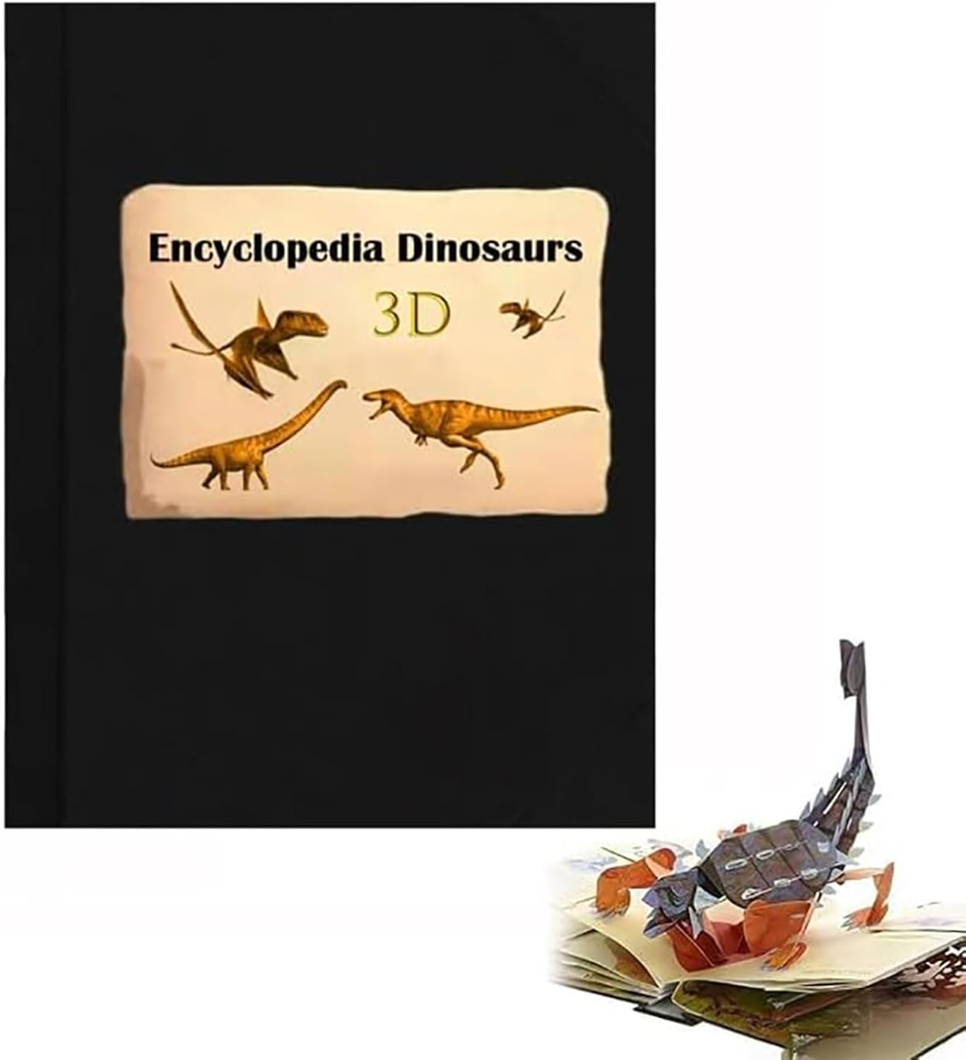 3D Encyclopedia Prehistorica Dinosaurs, 3D Dinosaur Book, Prehistoric Creatures Interesting Knowledge, Fun Interactive Pop-Up Dinosaurs Booka