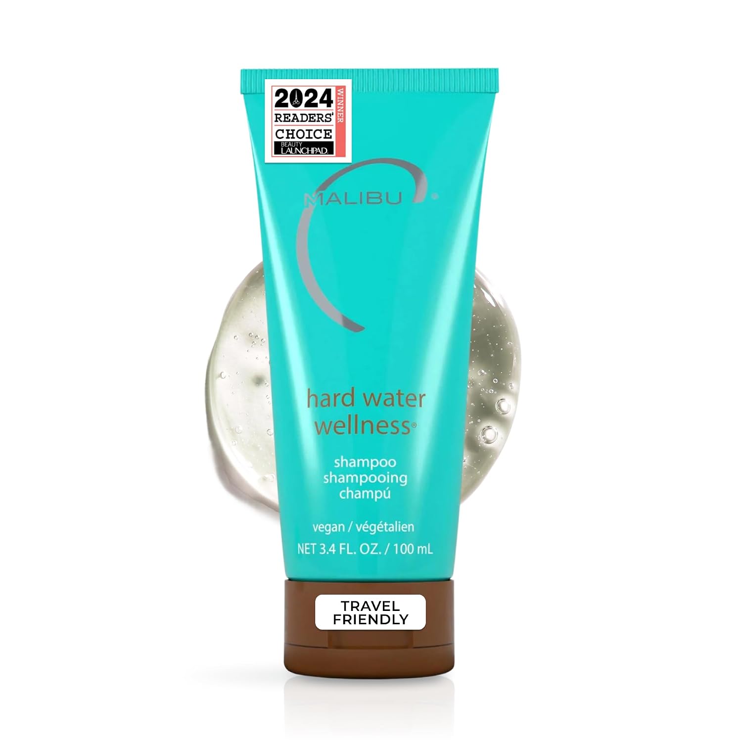 Malibu C Hard Water Hair Clarifying Shampoo - Travel Size Sulfate Free Chelating Formula for Build Up & Scalp Detox - Removes Minerals, Prevents Discoloration, Restores Shine - Vegan Hair Care, 3.4 oz