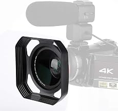 37mm-72mm Camera Lens Hood, Lens Hood Sun Shade/, Reduces Lens and Glare for Digital Video Camera and Camcorder