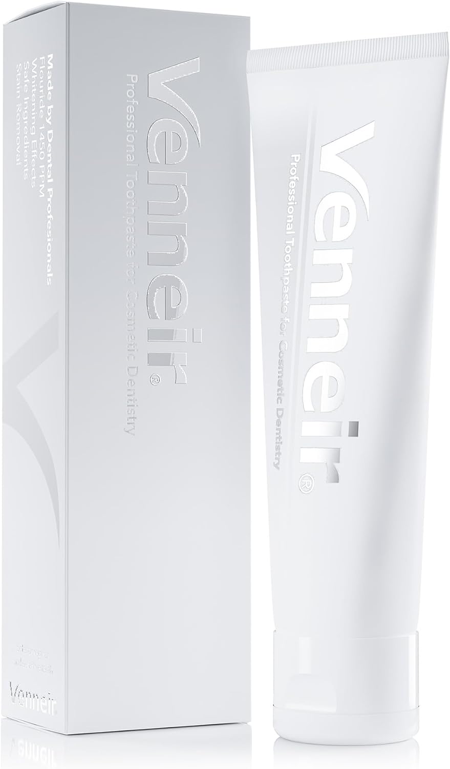 Venneir® Professional Toothpaste for Veneers, Implants, Bonding, Crowns & Natural Teeth —Effective Stain Removing, Natural, SLS Free, Pro Enamel Repair