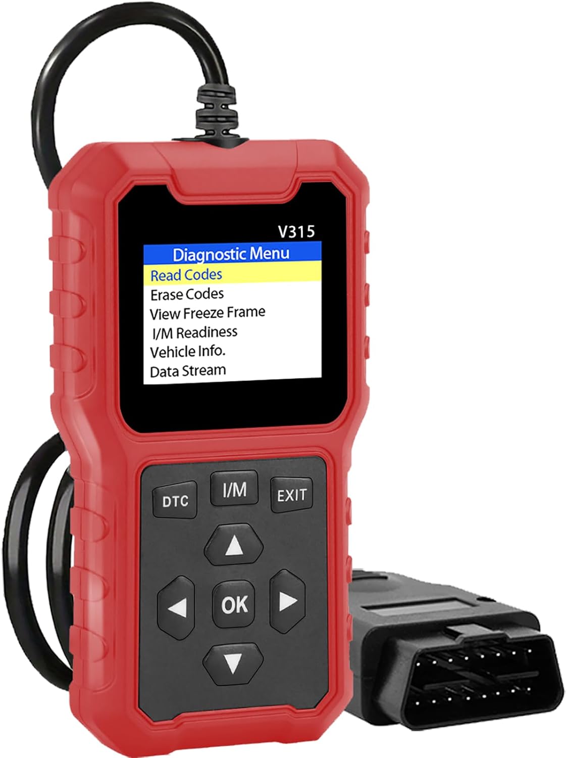 V315 OBD2 Diagnostic Diagnostic Tool Tool, Code Reader, Engine Light Diagnostic Tool, Battery Voltage Tester, for OBD2 Cars & Trucks Since 1996